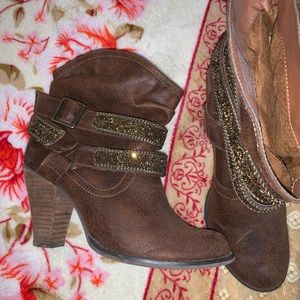 Brown booties